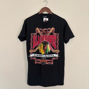 Vintage Chicago Blackhawk LOGO 7 Graphic Tee Brand New With Tags DEADSTOCK